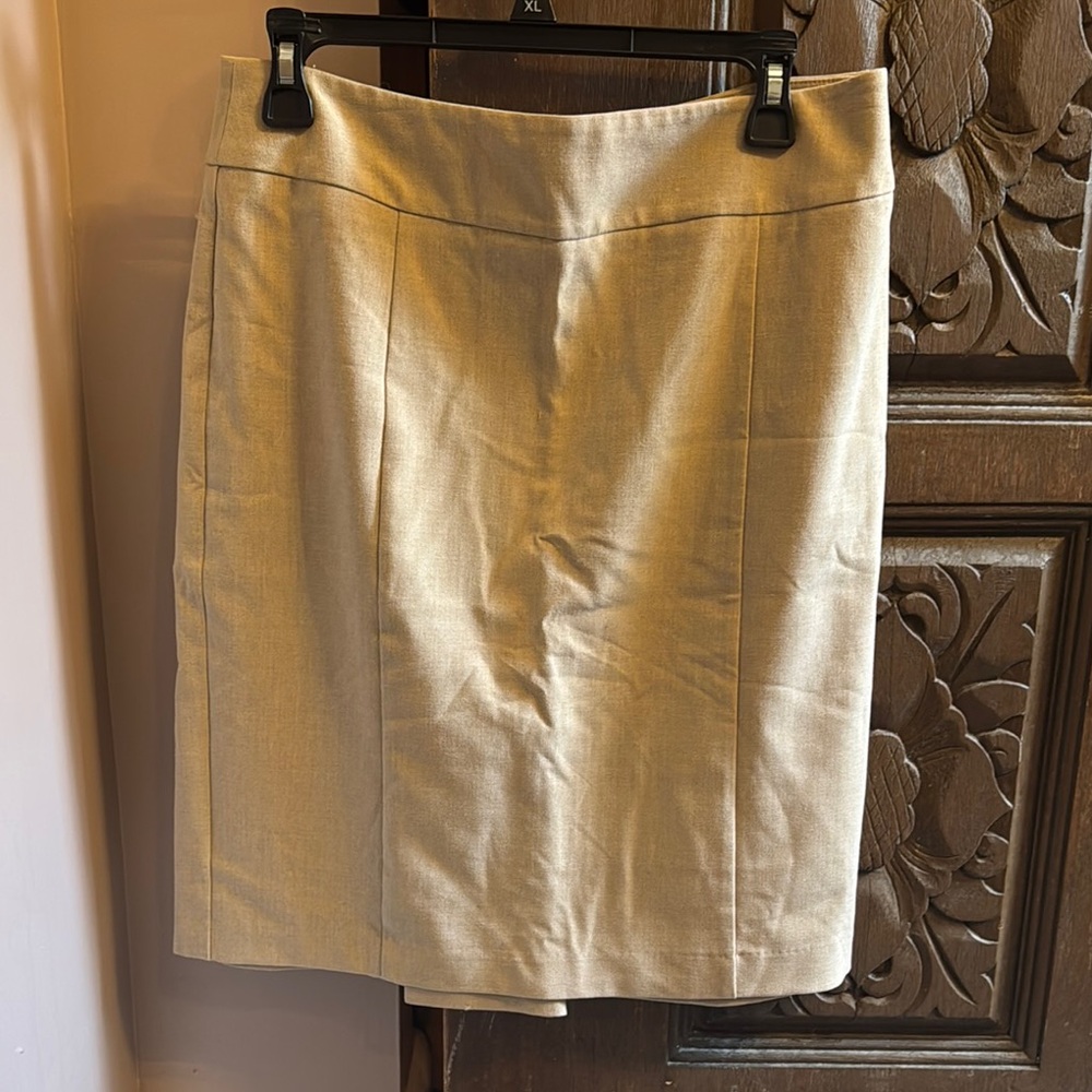 New York & Company Light Tan Pencil Skirt